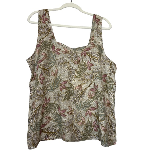 Cynthia Rowley Tops - Cynthia Rowley 100% Linen Floral Sleeveless Top